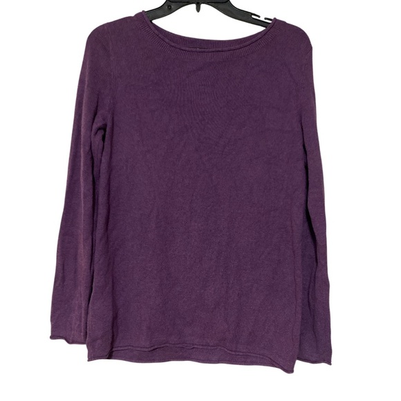 Eddie Bauer Purple Long Sleeve Sweater Comfy Winter Crew Neck - Size M - Picture 1 of 4